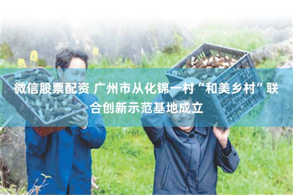 微信股票配资 广州市从化锦一村“和美乡村”联合创新示范基地成立