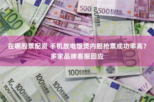 在哪股票配资 手机放电饭煲内胆抢票成功率高？多家品牌客服回应