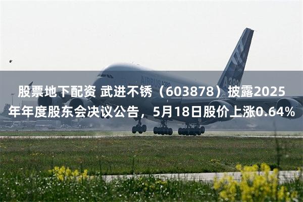 股票地下配资 武进不锈（603878）披露2025年年度股东会决议公告，5月18日股价上涨0.64%
