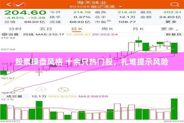 股票操盘风格 十余只热门股，扎堆提示风险