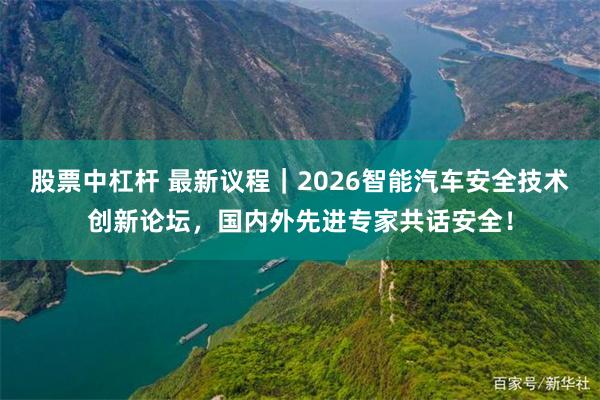 股票中杠杆 最新议程｜2026智能汽车安全技术创新论坛，国内外先进专家共话安全！