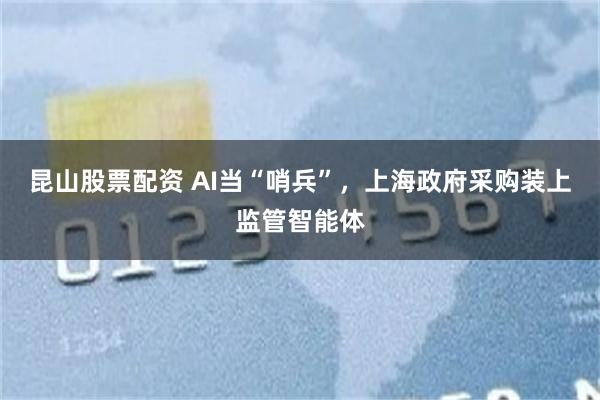 昆山股票配资 AI当“哨兵”，上海政府采购装上监管智能体