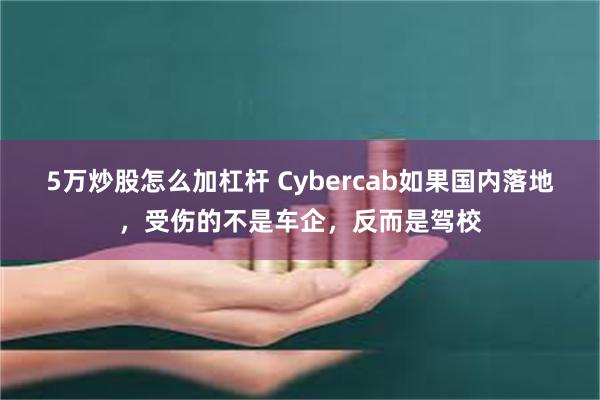 5万炒股怎么加杠杆 Cybercab如果国内落地，受伤的不是车企，反而是驾校